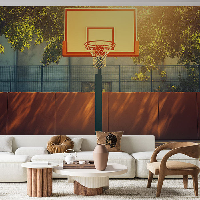 Mural Wallpaper basketball-basket | Sunny playground