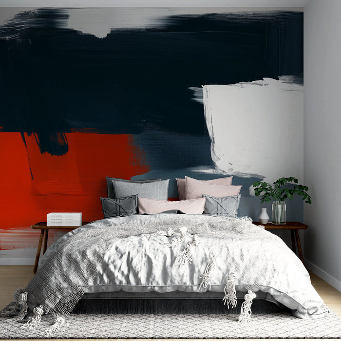 Abstract panoramic mural wallpaper | Raw and minimalist