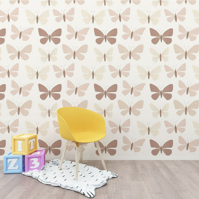 Tapete με πεταλούδες | Σχέδιο πεταλούδας σε απαλούς τόνους