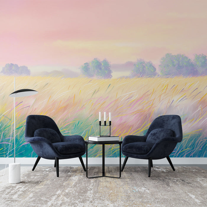 Foto Behang pastel | Wind in de prairie