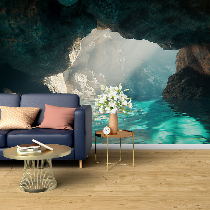 Tapet peisaj acvatic | Peșteri misterioase cu reflecții acvatice