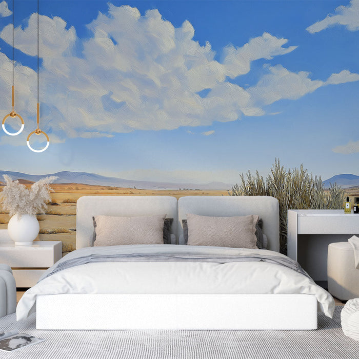 Seinamaaling Kõrbemaastik | Kõrbemaastik ereda sinise taeva all