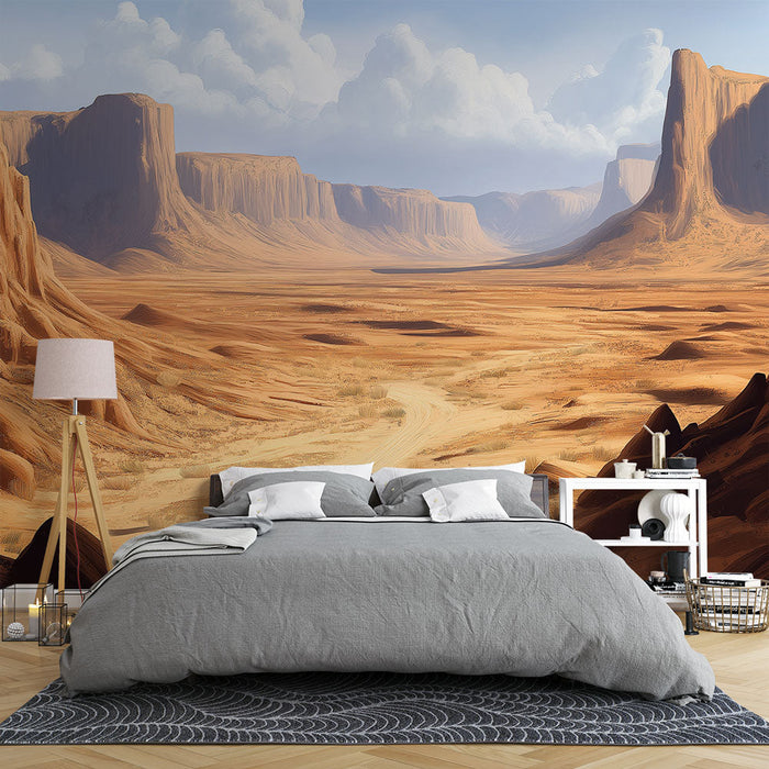 Tapet peisaj arid | Deșerturi vaste și formațiuni stâncoase majestuoase