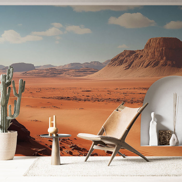 Пейзаж на пустинята | Просторността на пустинята с оранжеви оттенъци