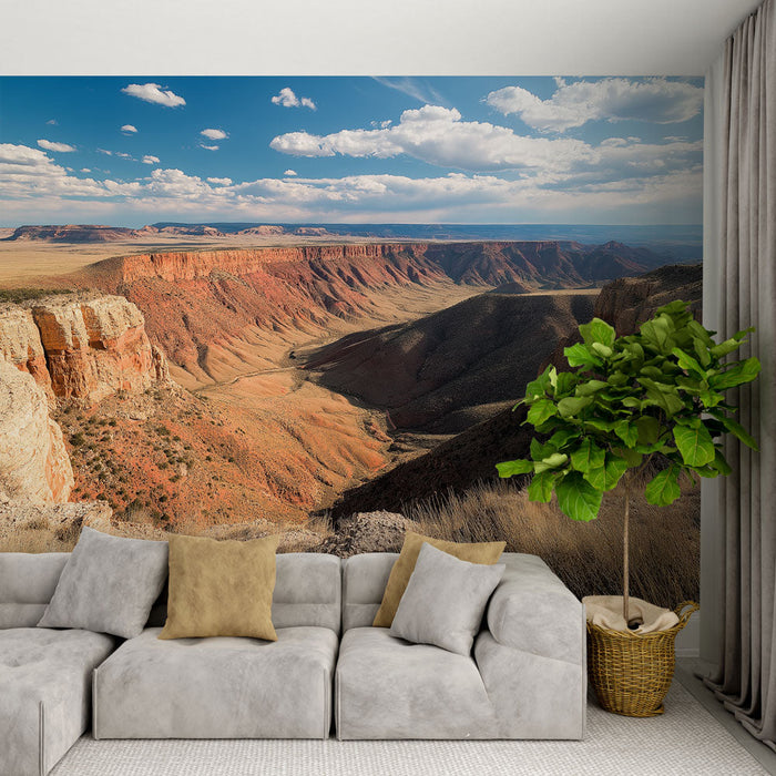 Tapetti kuiva maisema | Panoraamanäkymä hehkuvista kanjoneista