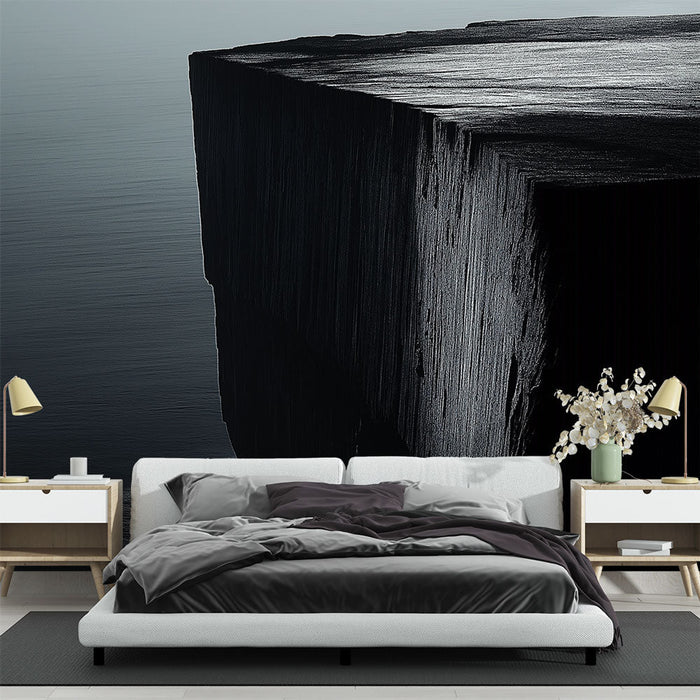 Tapetti rannikon maisema | Musta lohko valtameren reunalla