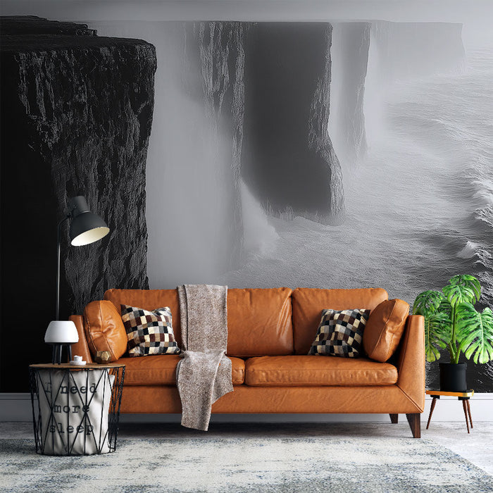 Foto Behang kustlandschap | Majestueuze kliffen en woeste oceaan