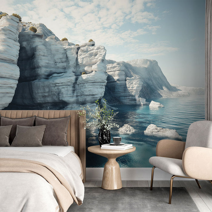 Mural Wallpaper coastal landscape | Majestic rocks and calm sea