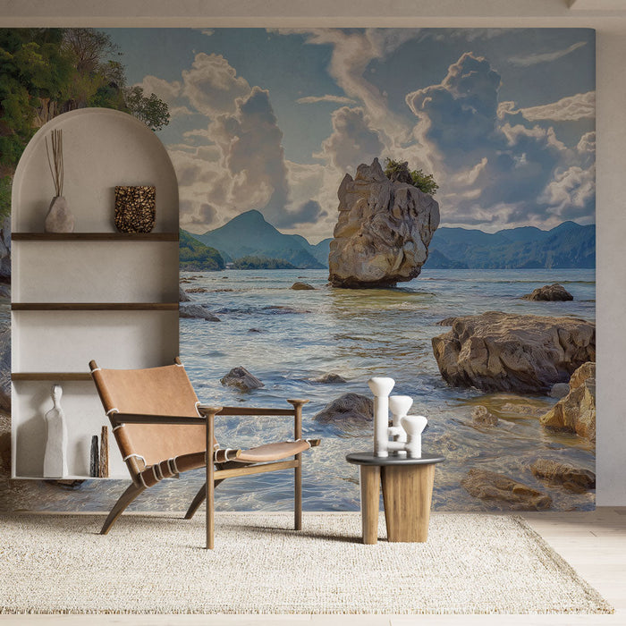 Tapete Küstenlandschaft Thailand | Die ruhige Schönheit des Meeres und der Berge