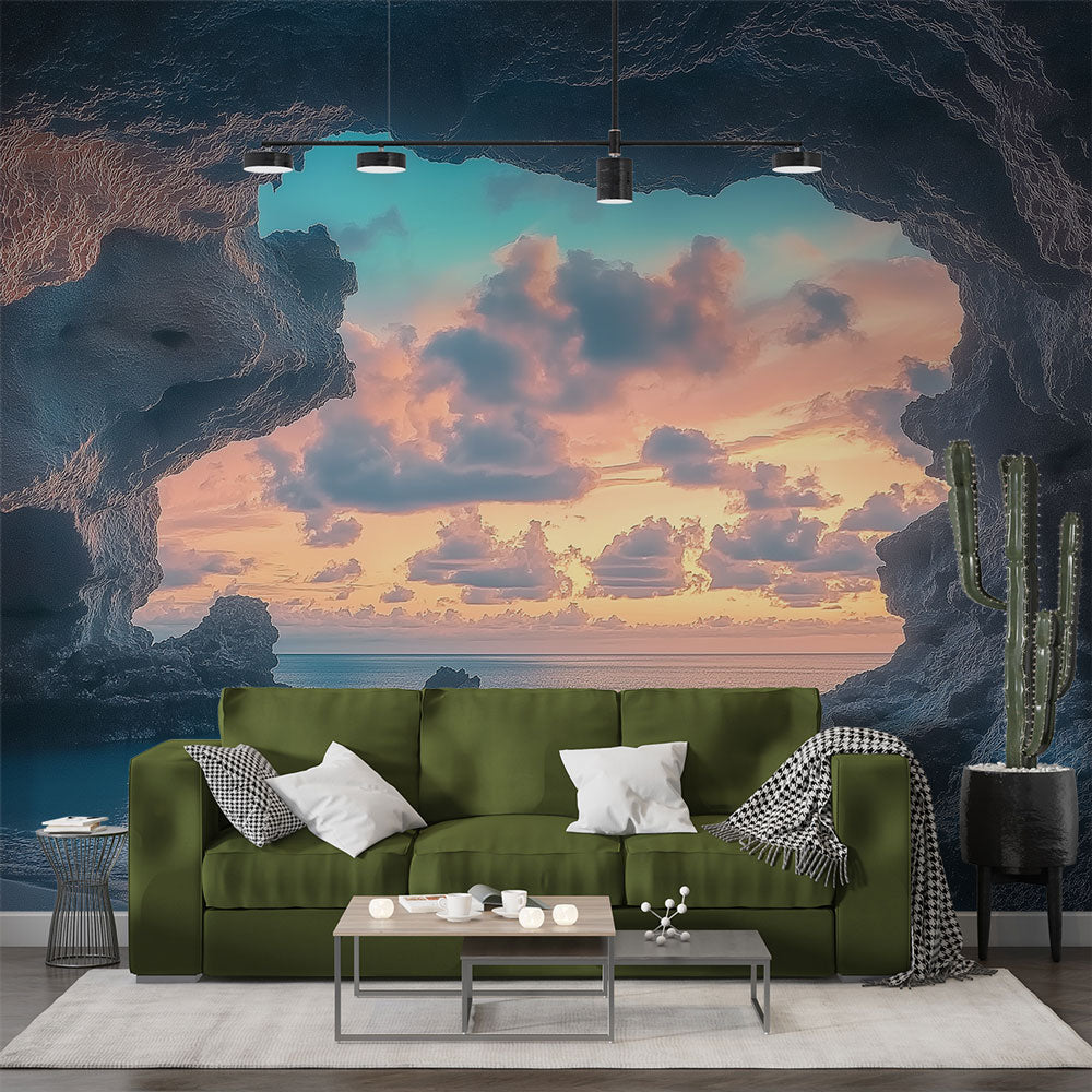 Carta da parati paesaggio costiero | Vista magnifica del mare da una g —  WonderMural, image size:1000x1000