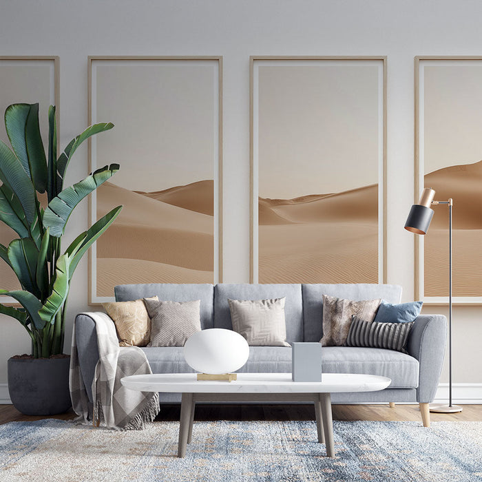 Tapeta krajiny dun | Jemné vlny béžového písku a přírodní tóny