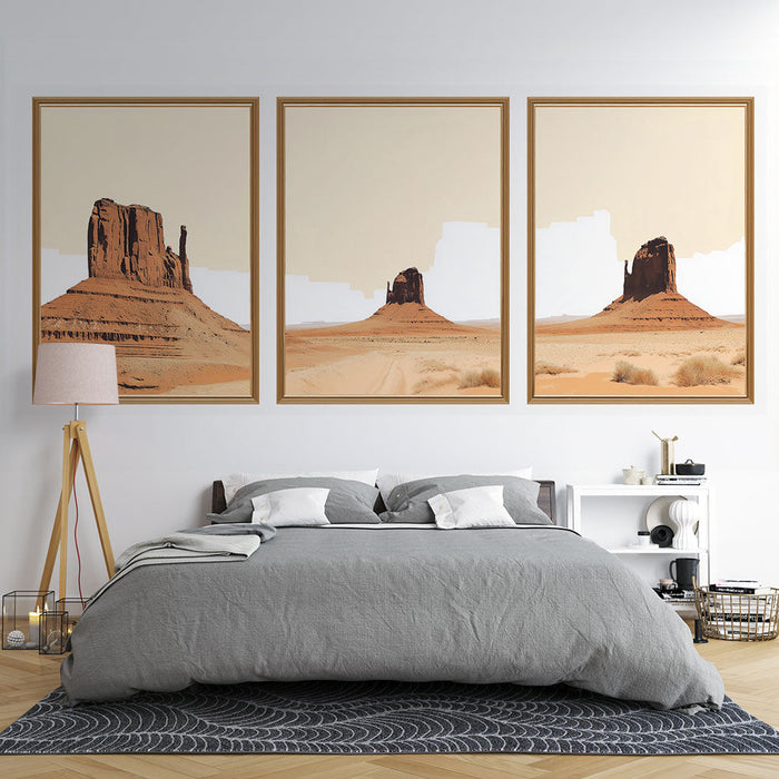 Papel pintado paisaje desértico | Vistas panorámicas de formaciones rocosas icónicas