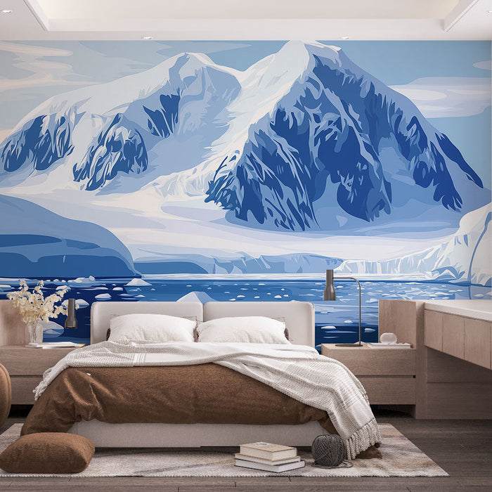 Tapet glacial landskap | Majestätiska berg och turkost vatten