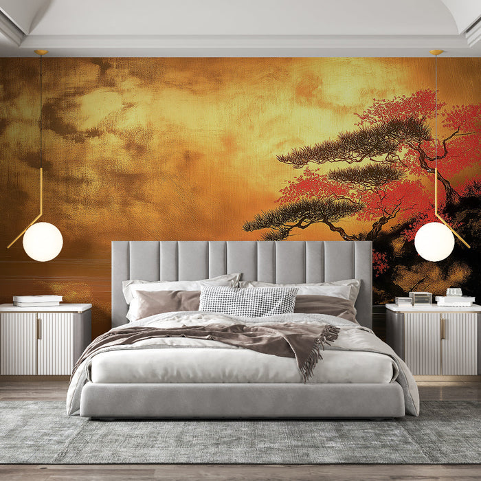 Papel de parede Paisagem Japonesa | Praia Dourada