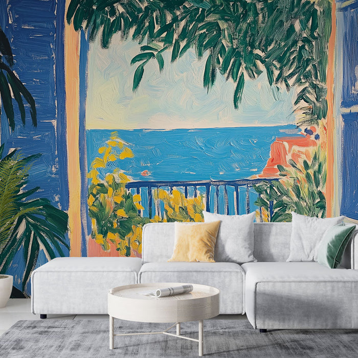 Fototapet havlandskab | Havudsigt med frodig vegetation