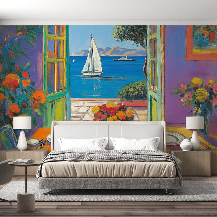 Tapetti merimaisema | Värikäs näkymä merelle ja luonnolle