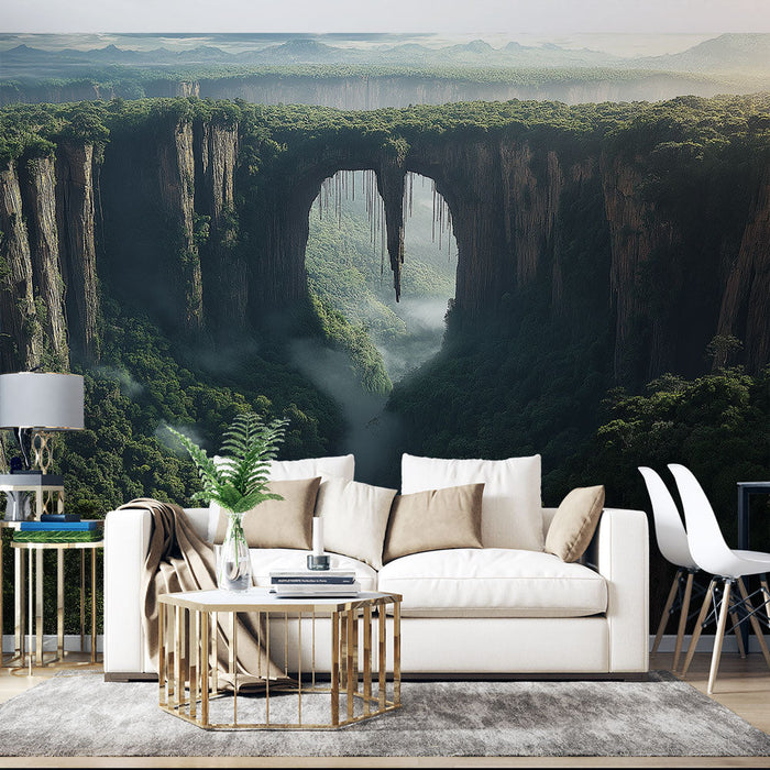 Papel de parede de paisagem montanhosa | Desfiladeiro espetacular com formações rochosas em forma de coração