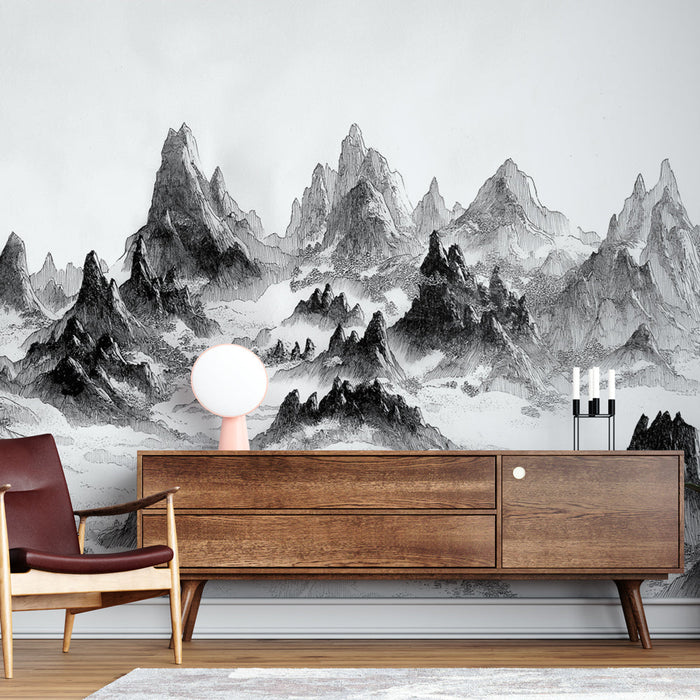 Berglandschaft Tapete | Eintauchen in eine Welt majestätischer Gipfel