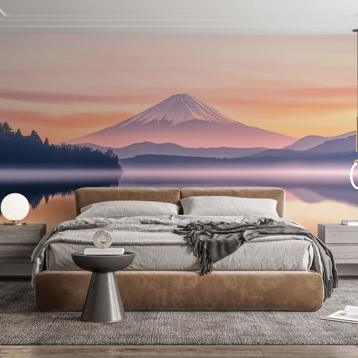 Fototapet fjellandskap | Majestetisk fjell ved soloppgang