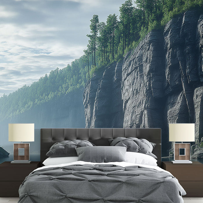 Foto Behang natuurlijk landschap | Majestueuze kliffen en rustige rivieren