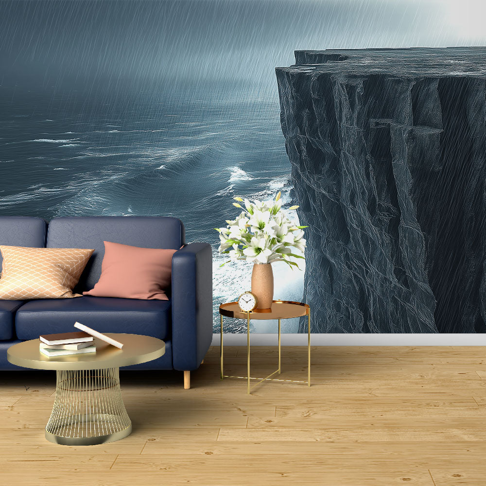 Foto Behang oceaanlandschap | Spectaculaire klif met uitzicht op een s —  WonderMural, image size:1000x1000