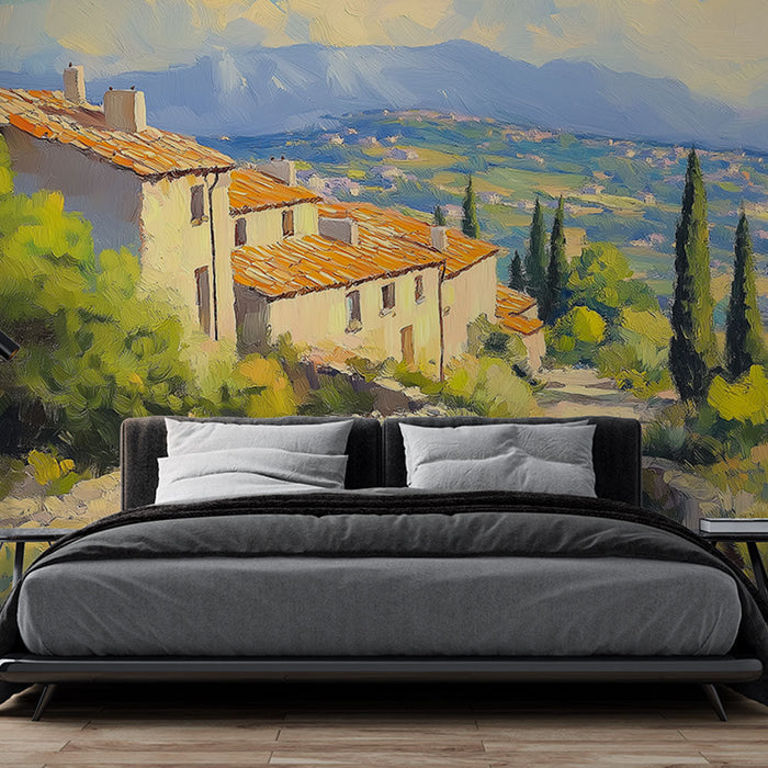 Carta da parati paesaggio provenzale | Incantevole panorama di colline soleggiate