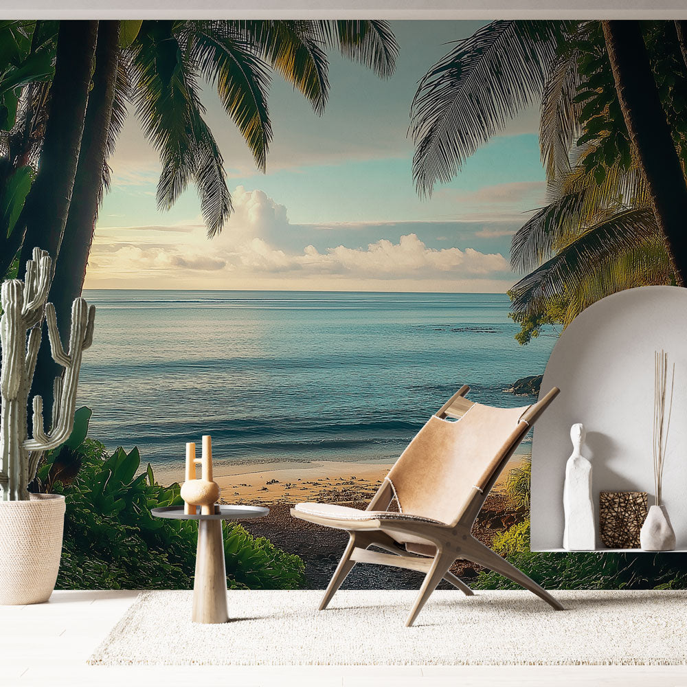 Vista para a praia ao ar livre 4K baixar papel de parede, image size:1000x1000