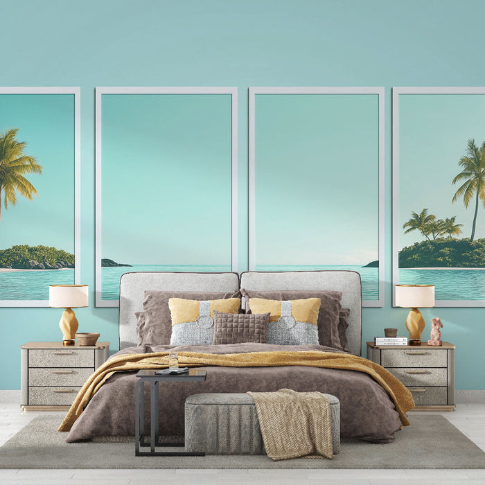 Fototapet tropski krajolik | Rajski otoki in palme ob vodi