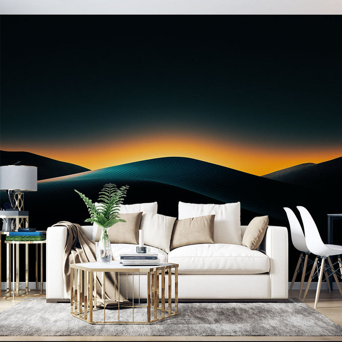 Falfestmény tájak | Naplemente homokdűnéken