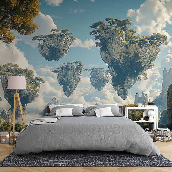 Mural Wallpaper fantastic landscapes | Floating mountains and majestic trees