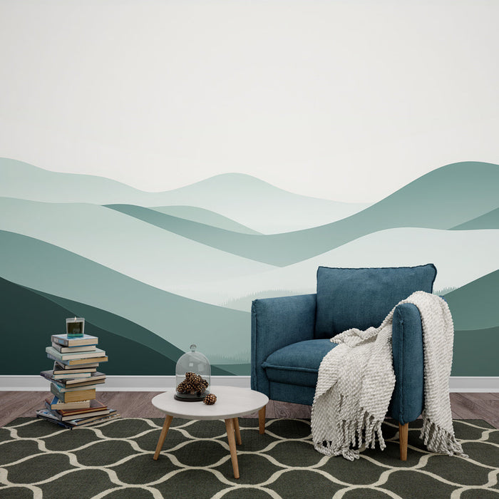 Tapet peisaje montane | Valuri de verdeață liniștitoare
