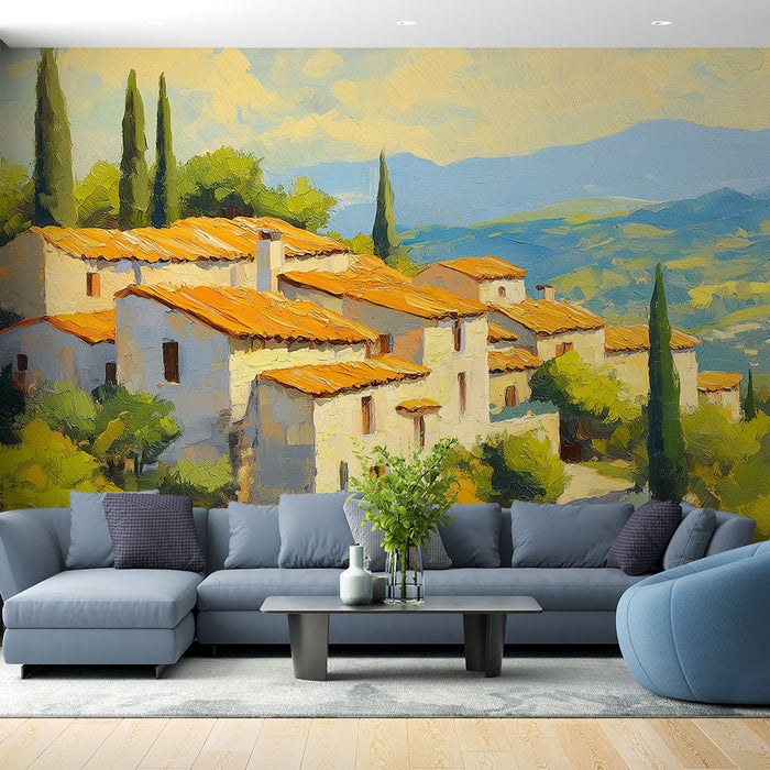 Tapetti Provencen maisemat | Talo täydessä auringossa kukkuloilla