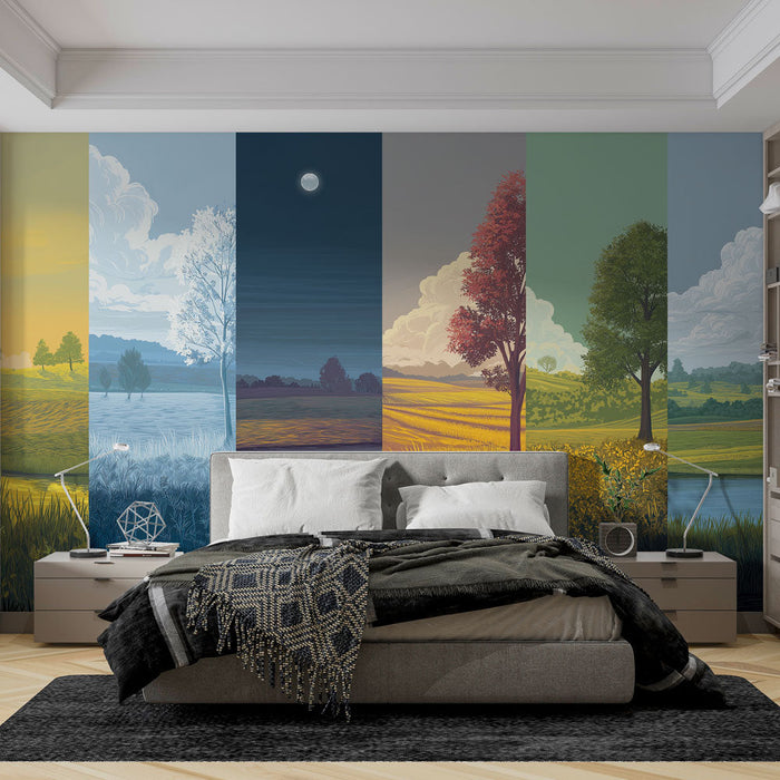 Tapeta sezónní krajiny | Prozkoumávání barev přírody prostřednictvím ročních období