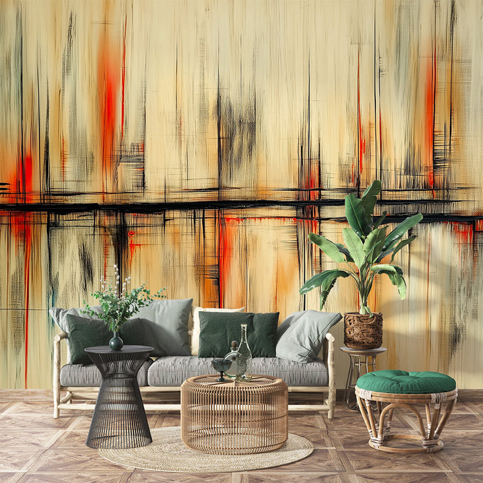 Mural Wallpaper abstract painting | Vertically