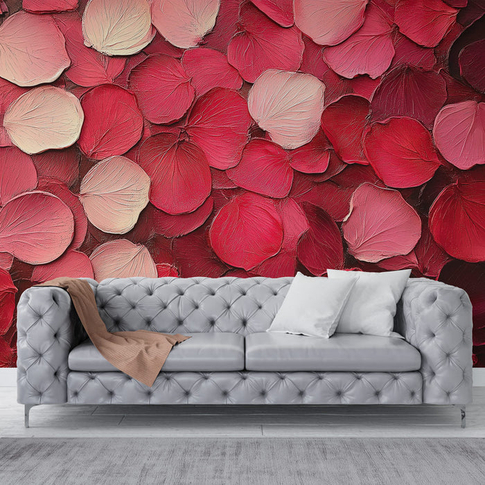 Tapeta okvětní lístky růží | Jemnost a jas červených odstínů
