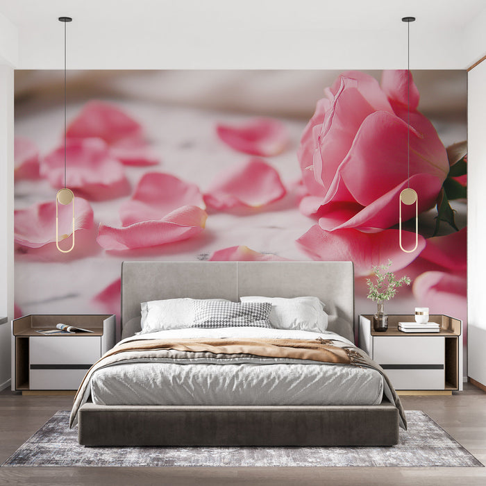 Falikép rózsaszirmok | Elegáns rózsák és pasztell lágyság