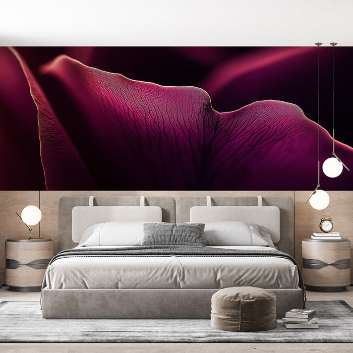 Falikép lila szirmok | Finom textúra és élénk árnyalatok