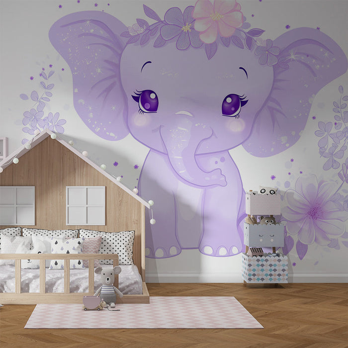 Tapeta mali cvjetni slon | Nježan izgled