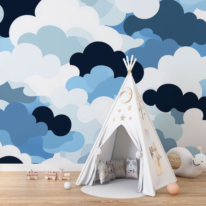 Seinapilt väikesed pilved | Sinise varjundid