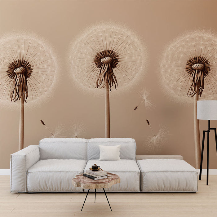 Papel de parede dandelion | Delicate dandelions in soft tones