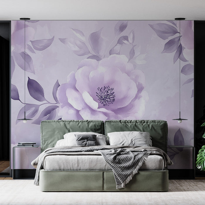 Fototapet peony | Pastel mor menekşe