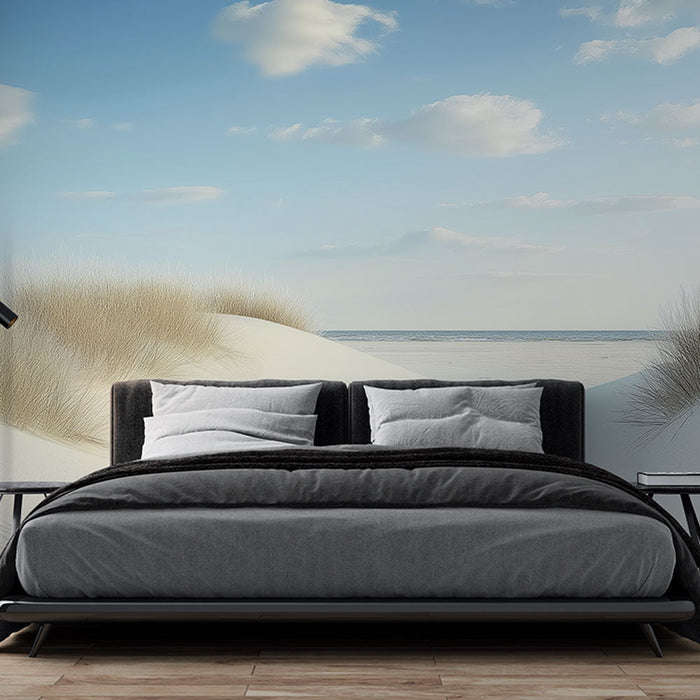 Mural Wallpaper beach | White sand dunes and soothing blue sky