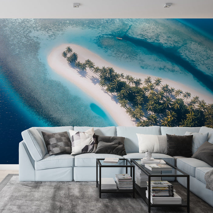 Tapeta paradise beach | Tropikalna wyspa otoczona turkusowymi wodami