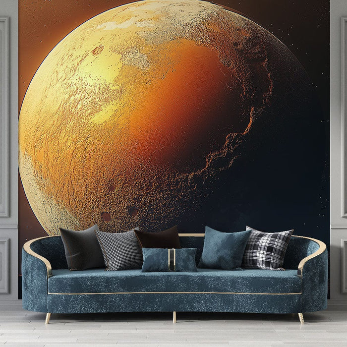 Fototapet-gezegen | Yörüngedeki Mars gezegeninin muhteşem bir görünümü