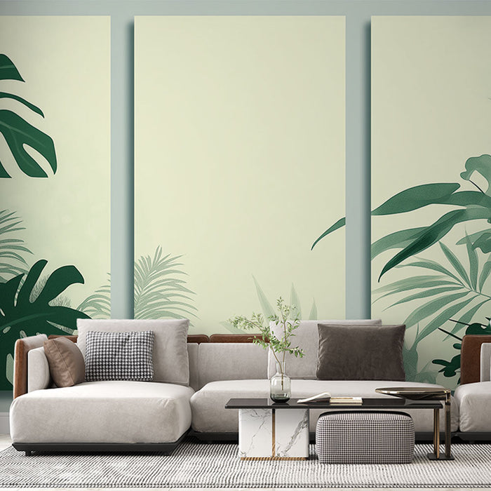 Tapeta s tropickými rostlinami | Hojnými listy a jemnými vzory