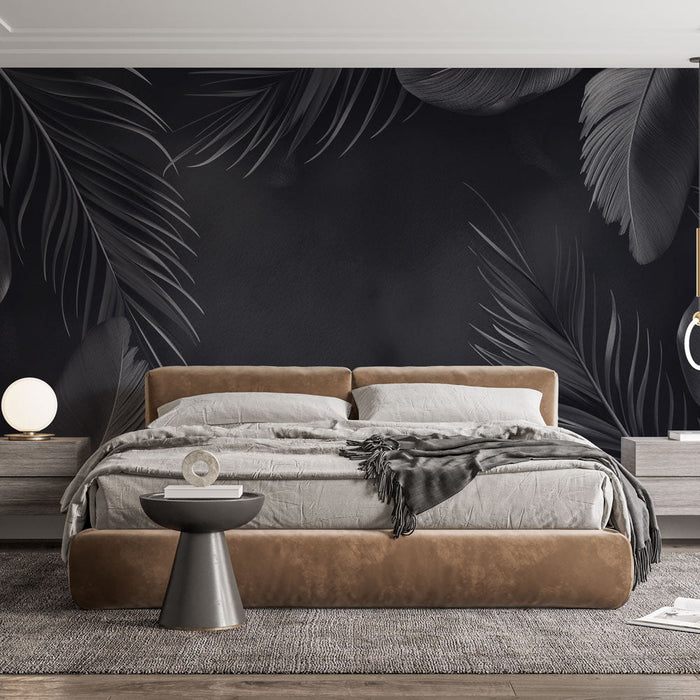 Papel de parede pluma | Cinza monocromático