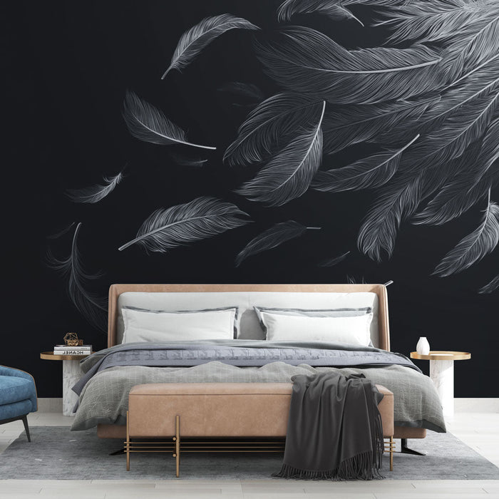 Fototapet plume | Intens Sort
