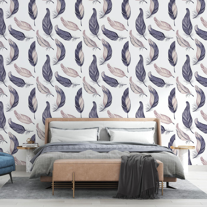 Fototapeet sulged | Sulgedes violetsetes ja beežides toonides muster