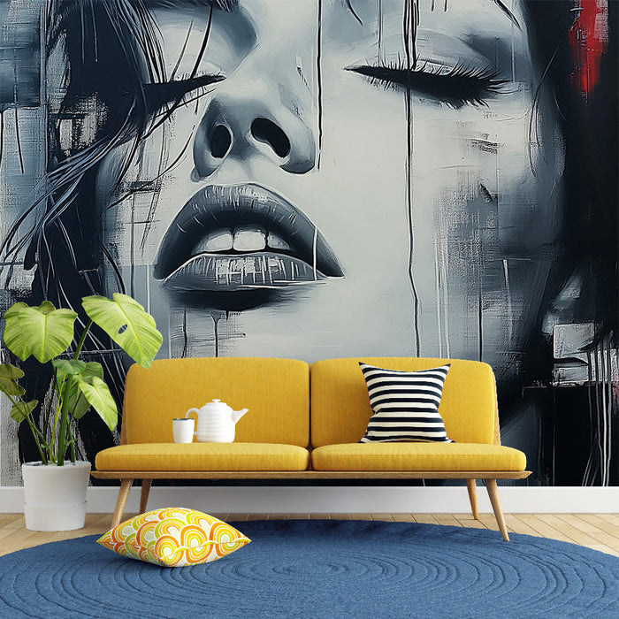 Fototapet soyut portre | Işık ve dokuların oyunuyla kadın