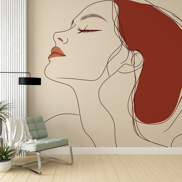 Mural Wallpaper abstract portrait | Ode to love